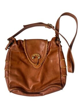 Vintage Holt Renfree Classic Brown Tan Leather Purse Bag